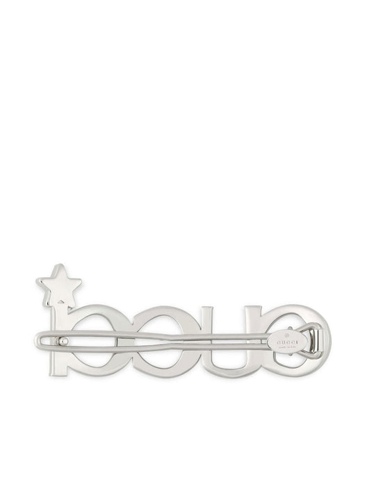 crystal-logo hair clip 729104 J3F428162 GUCCI 
