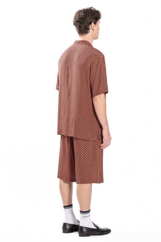 Geometric Houndstooth Bowling Shirt 731961 ZAL6I4956 GUCCI 