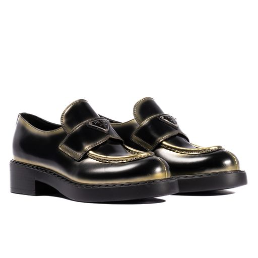 logo-plaque leather loafers 1D246M F B050 3LL8F0X7F PRADA 