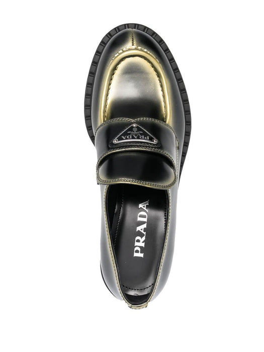 logo-plaque leather loafers 1D246M F B050 3LL8F0X7F PRADA 