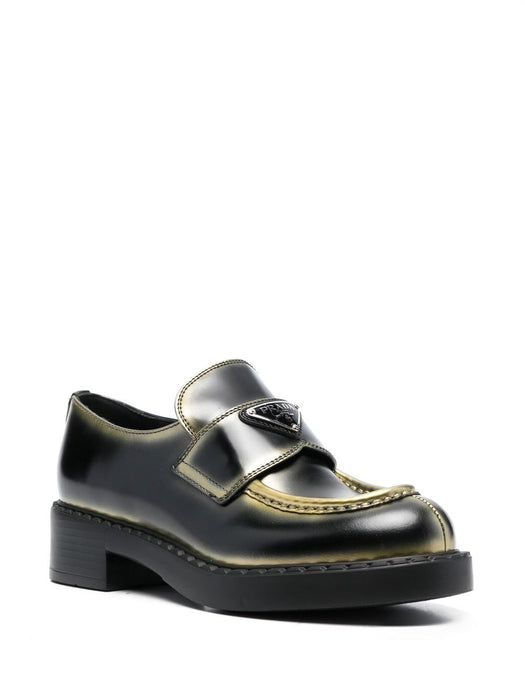 logo-plaque leather loafers 1D246M F B050 3LL8F0X7F PRADA 