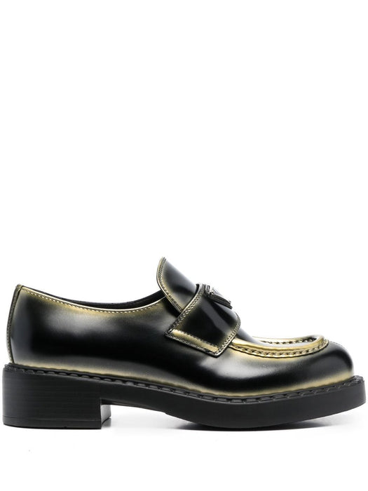 logo-plaque leather loafers 1D246M F B050 3LL8F0X7F PRADA 