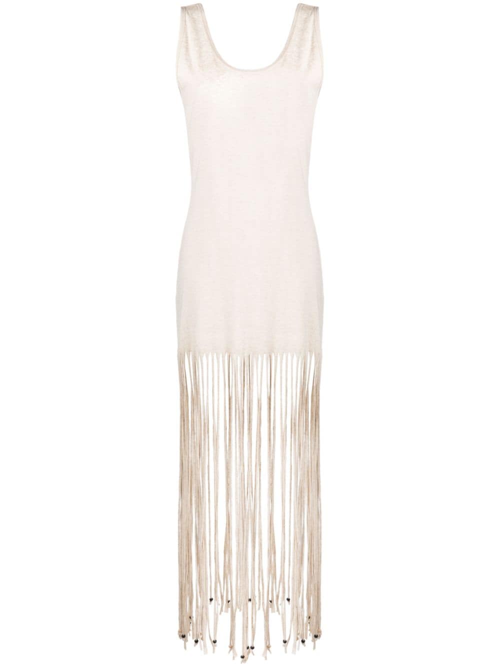 fringed open-back dress LWDB020R24JER001 0300 ALANUI 
