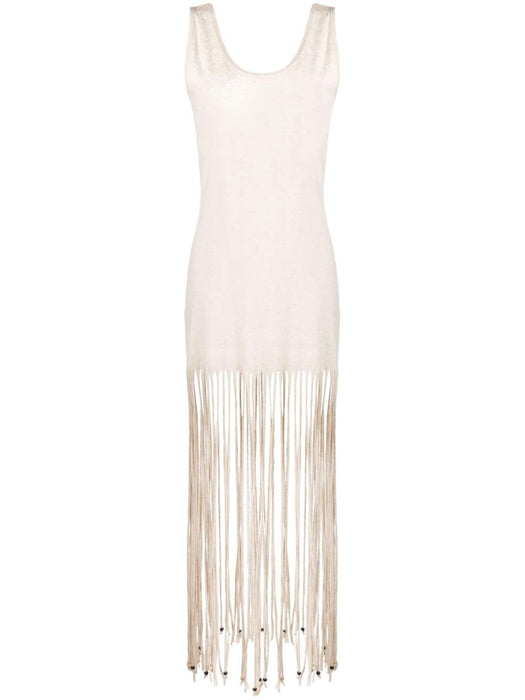 fringed open-back dress LWDB020R24JER001 0300 ALANUI 