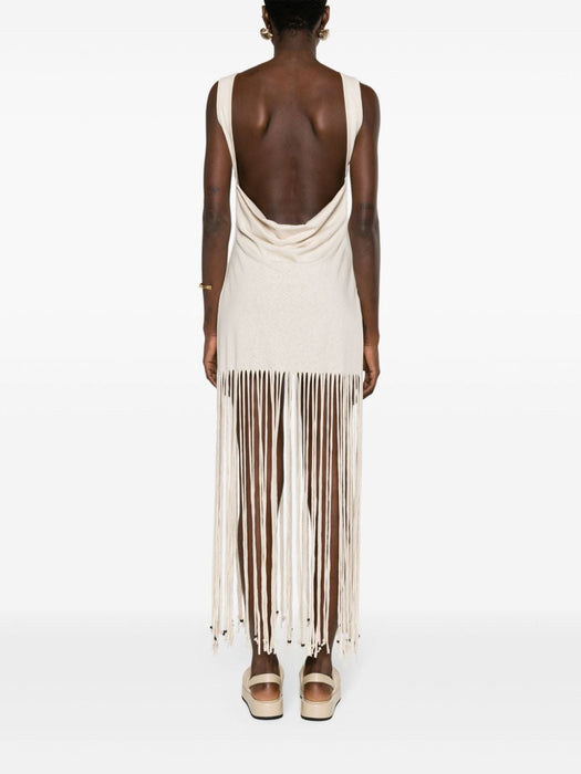 fringed open-back dress LWDB020R24JER001 0300 ALANUI 