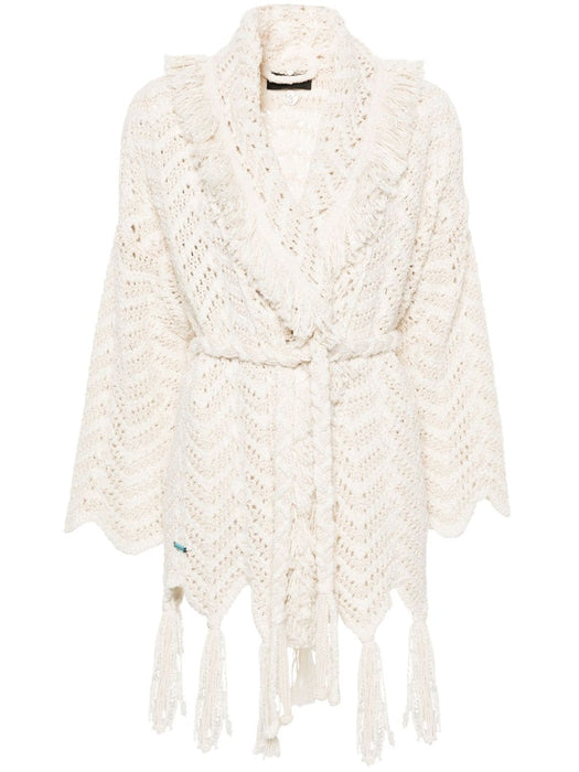 chevron-knit fringed cardigan LWHB064R24KNI009 0317 ALANUI 