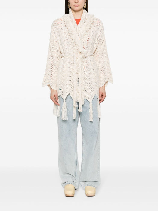 chevron-knit fringed cardigan LWHB064R24KNI009 0317 ALANUI 