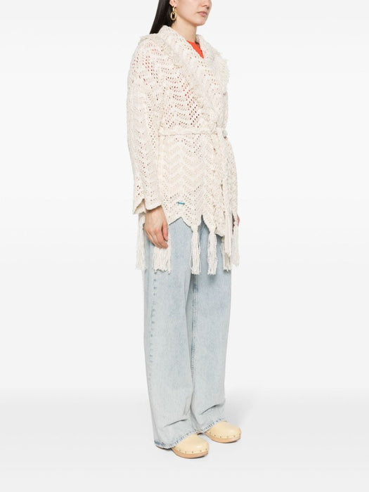 chevron-knit fringed cardigan LWHB064R24KNI009 0317 ALANUI 
