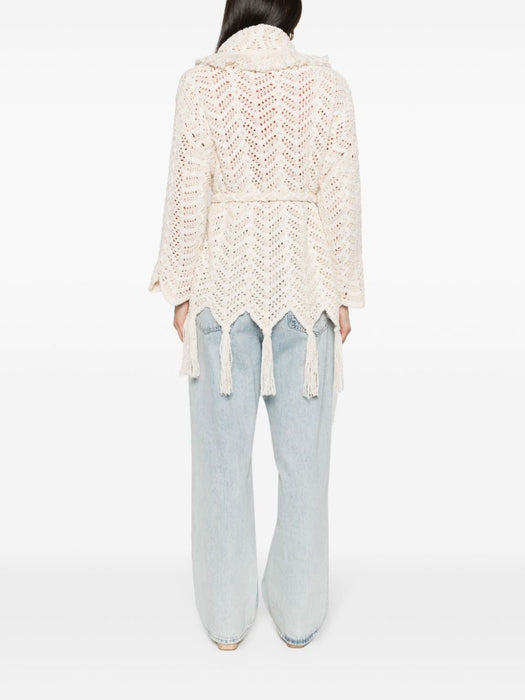 chevron-knit fringed cardigan LWHB064R24KNI009 0317 ALANUI 