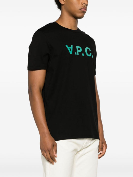 logo-appliqué cotton T-shirt COBQXH26943 NOIR VERT A.P.C 