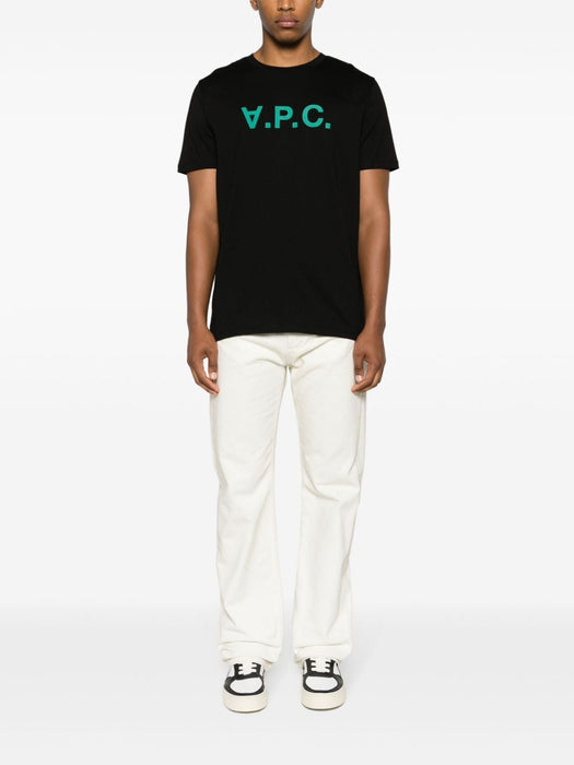 logo-appliqué cotton T-shirt COBQXH26943 NOIR VERT A.P.C 
