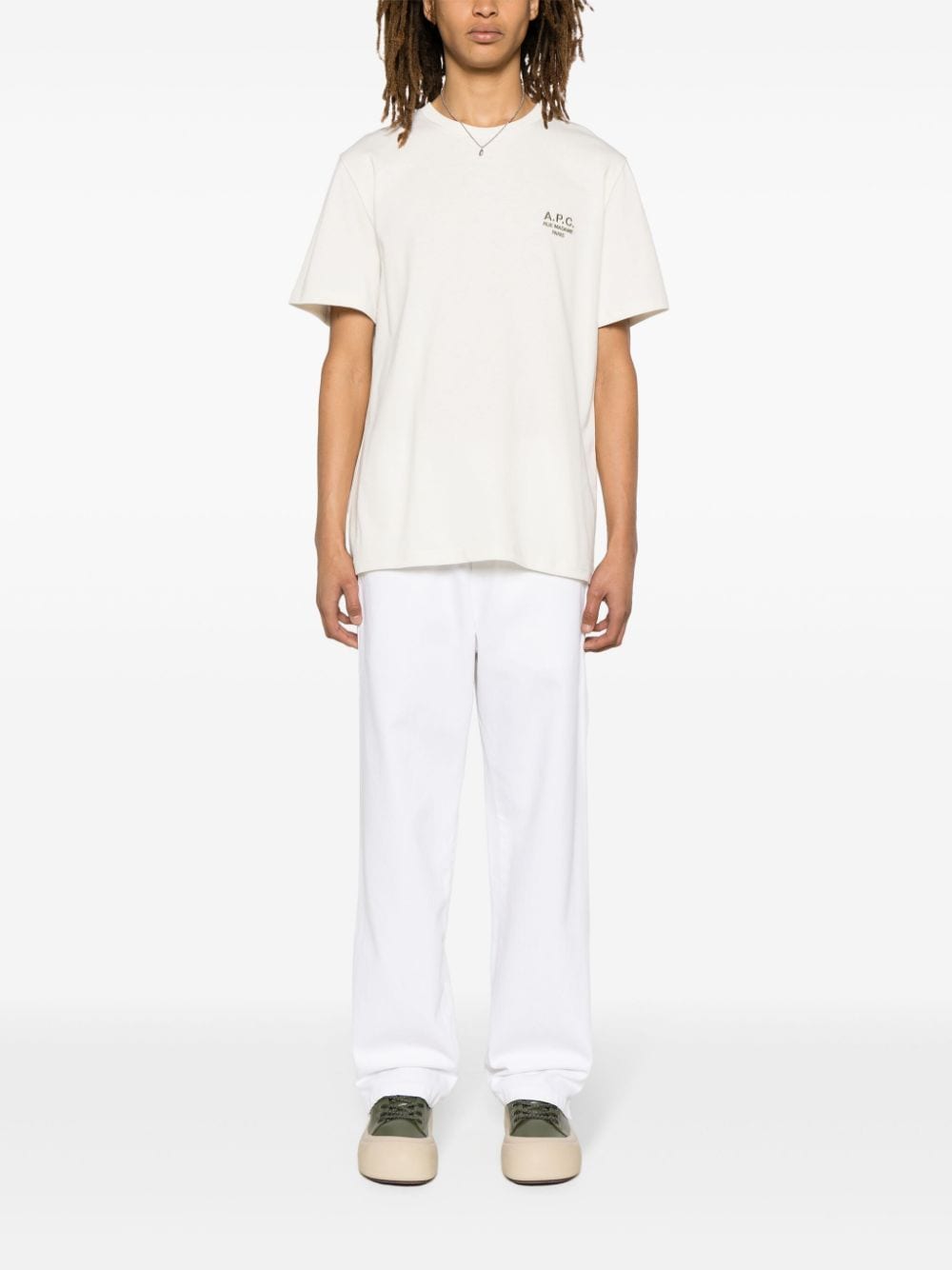 embroidered-logo cotton T-shirt COEZCH26247 AAG A.P.C 