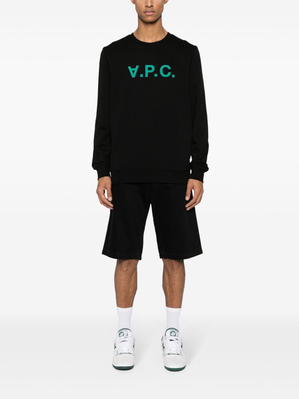 viva cotton sweatshirt COFAXH27378 NOIR VERT A.P.C 