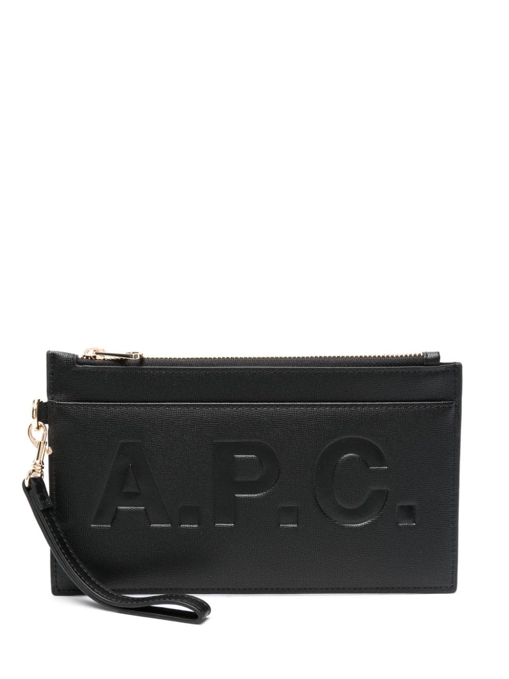 logo-debossed faux-leather clutch bag PUABLM63566 LZZ A.P.C 