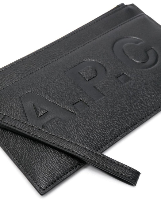 logo-debossed faux-leather clutch bag PUABLM63566 LZZ A.P.C 