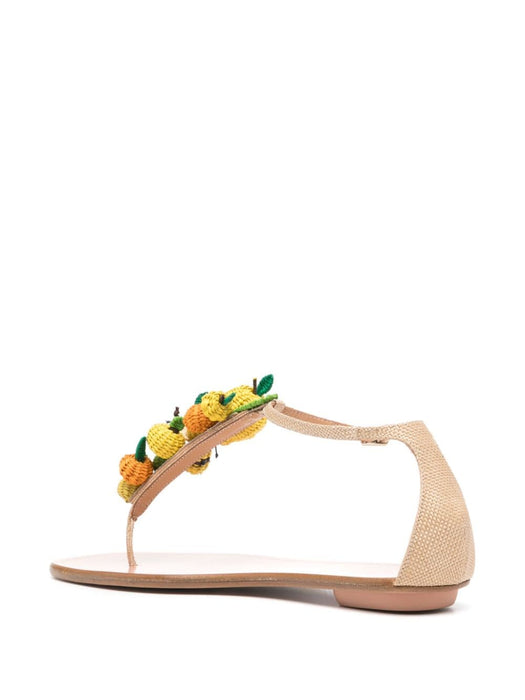 Citrus Punch flat sandals CTNFLAS0-WVR LINO AQUAZZURA 