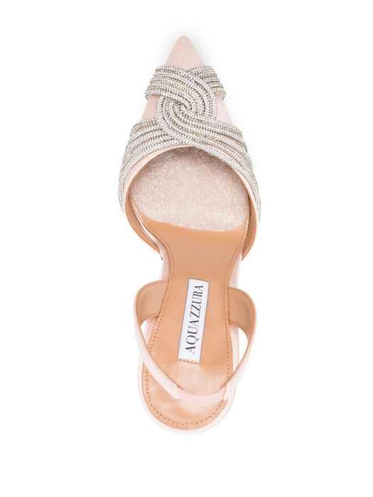Gatsby 105mm slingback pumps GASHIGL0-SAT 105 AQUAZZURA 
