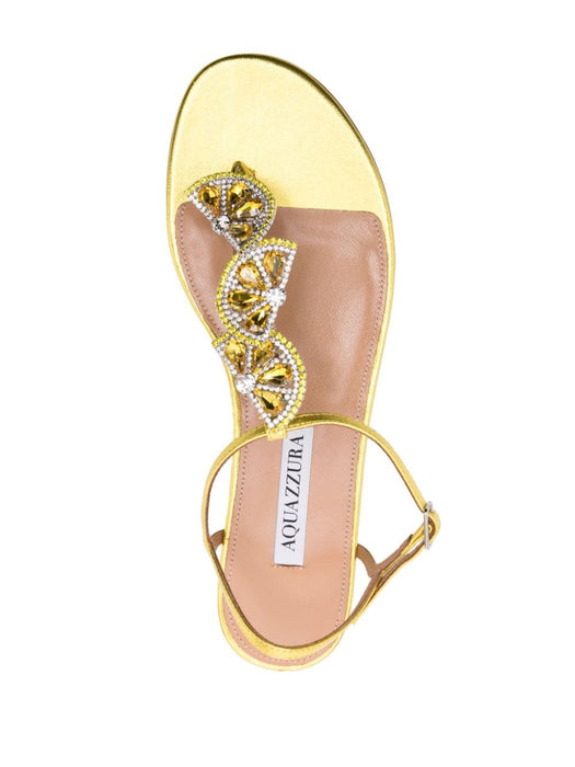 Gin Tonic metallic sandals GNTFLAS0-NPL CITRON AQUAZZURA 
