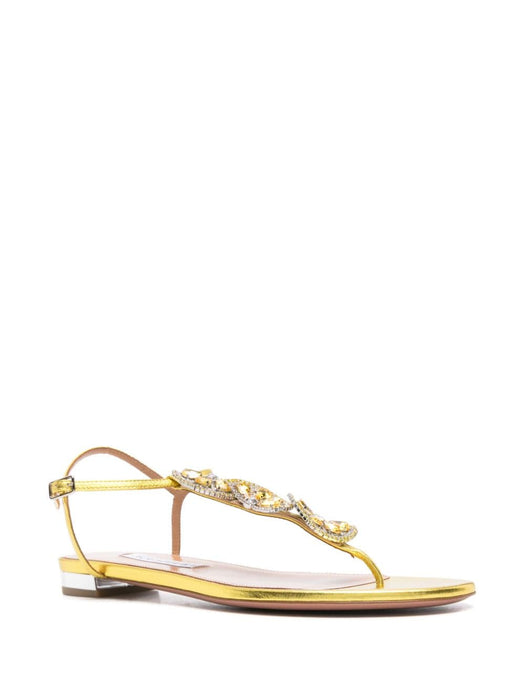 Gin Tonic metallic sandals GNTFLAS0-NPL CITRON AQUAZZURA 
