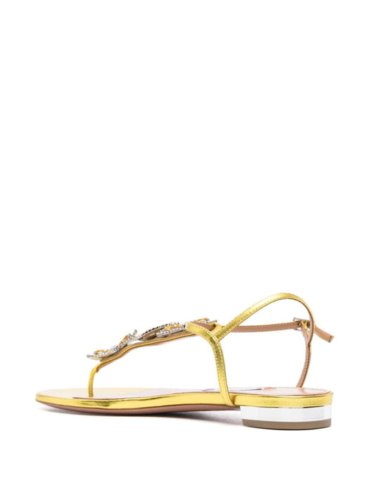 Gin Tonic metallic sandals GNTFLAS0-NPL CITRON AQUAZZURA 