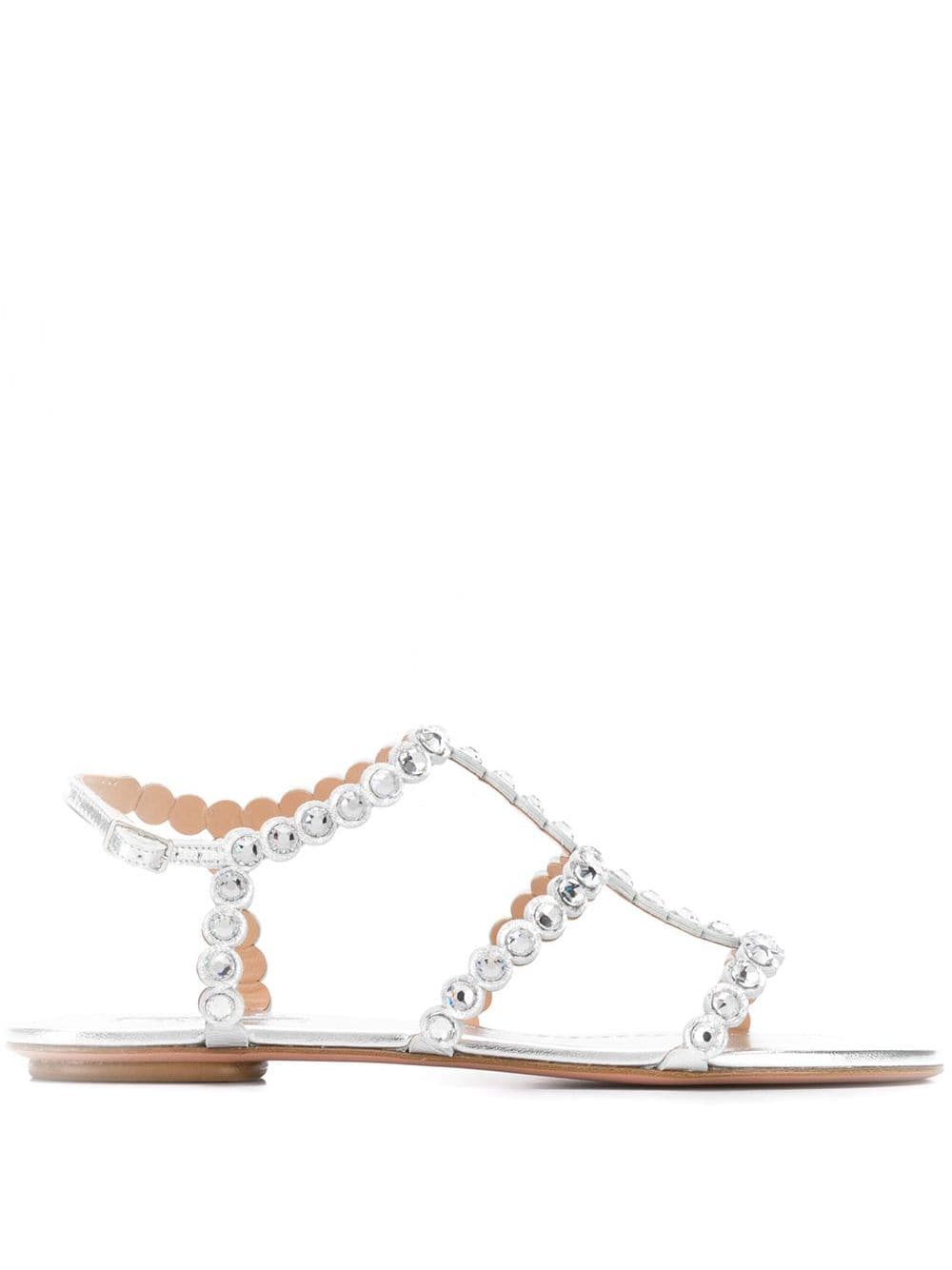 crystal flat sandals TQLFLAS0-NPL  AQUAZZURA 
