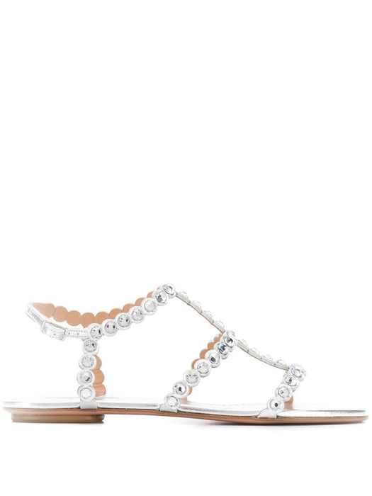 crystal flat sandals TQLFLAS0-NPL  AQUAZZURA 