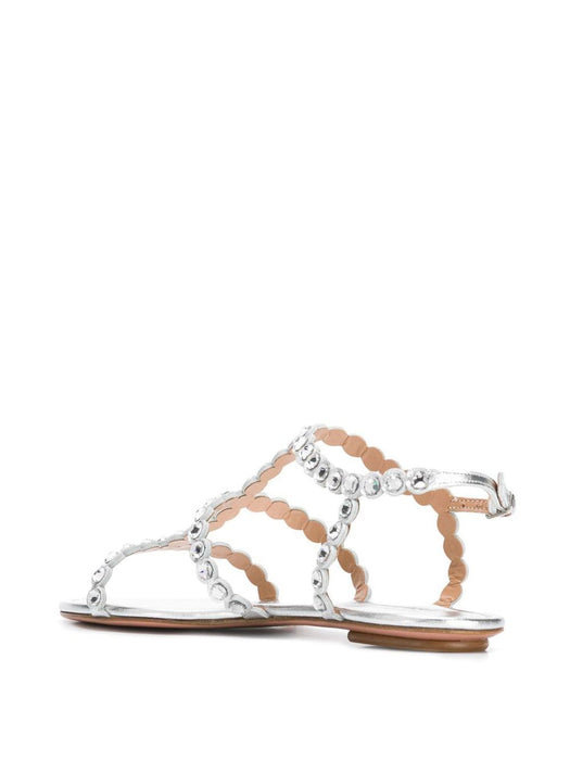 crystal flat sandals TQLFLAS0-NPL  AQUAZZURA 