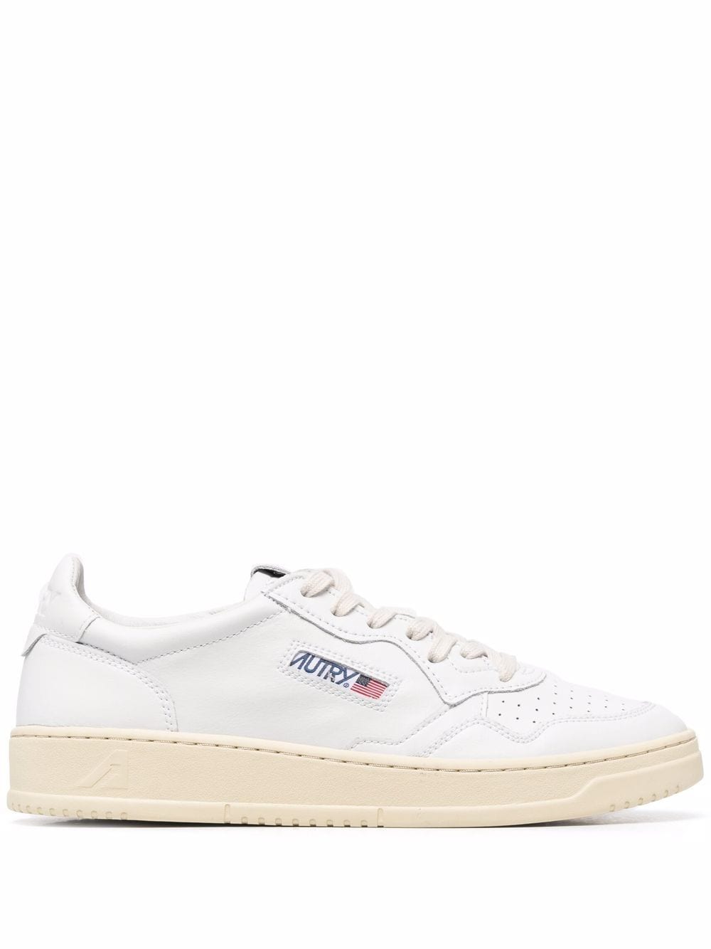 Medalist embroidered-logo low-top sneakers AULMLL15 WHITE WHITE AUTRY 