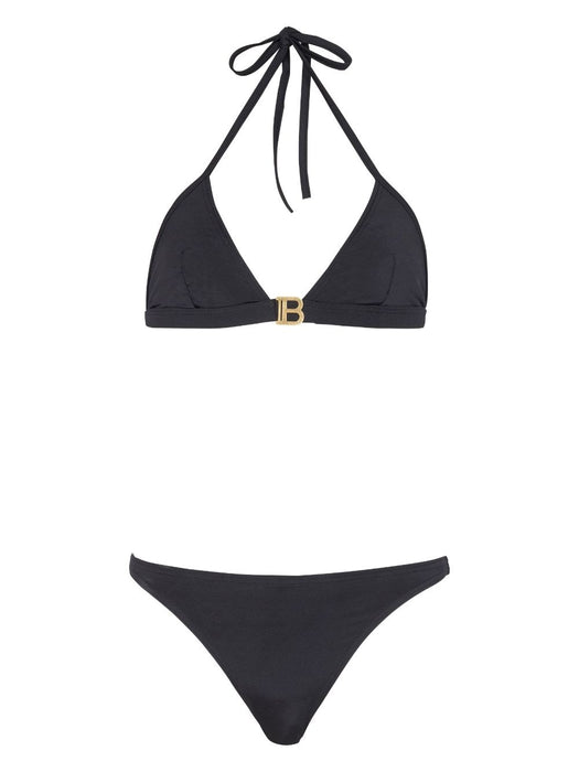 logo-print triangle bikini set BKB851760 001 BALMAIN 