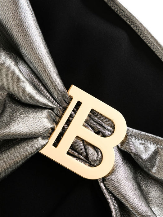 B-logo plaque metallic sarong BKG411720 041 BALMAIN 