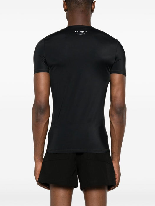 logo-print T-shirt BWM201220 010 BALMAIN 