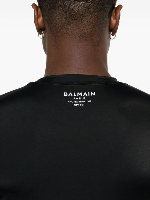 logo-print T-shirt BWM201220 010 BALMAIN 
