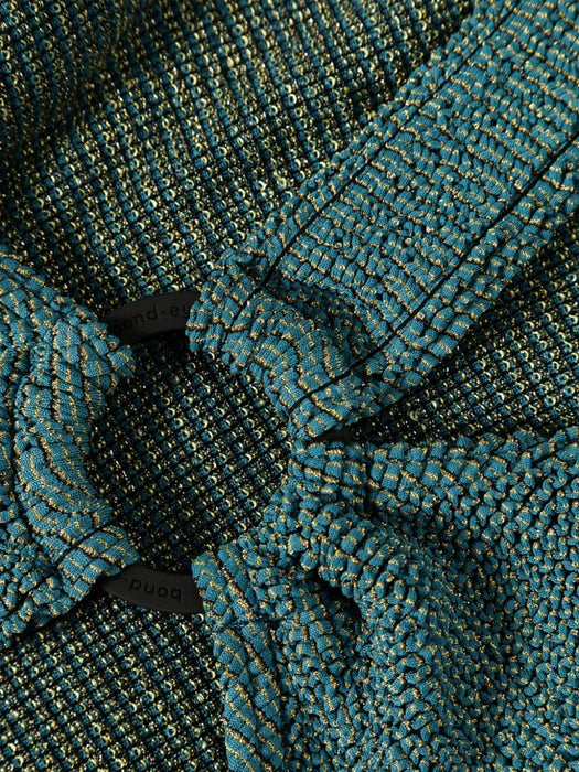 Alicia ring-detailing seersucker swimsuit BOUND037W BOTTLE GREEN LUREX BOND-EYE 