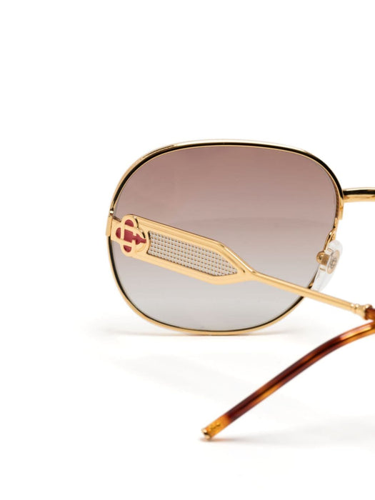 mesh-detail square-frame sunglasses EW-048-03 GOLD SILVER T-SHELL RED BROWN CASABLANCA 