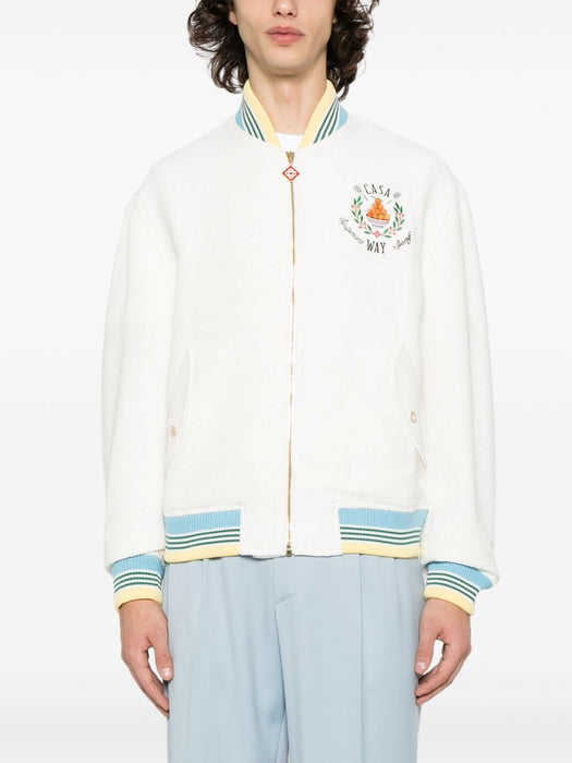 Trophy Orange bomber jacket MPS24-OT-102-01 WHITE CASABLANCA 