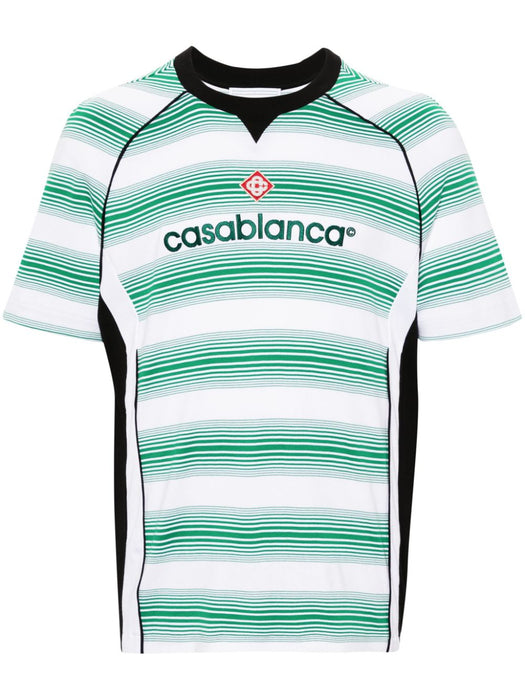 logo-embroidered striped T-shirt MS24-JTP-239-01 GRADIENT STRIPE CASABLANCA 