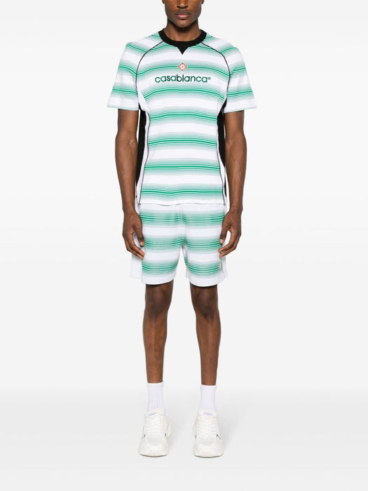 logo-embroidered striped T-shirt MS24-JTP-239-01 GRADIENT STRIPE CASABLANCA 