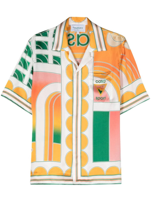 Summer Court silk shirt U-WS24-SH-003-15 SATIN SUMMER COURT CASABLANCA 