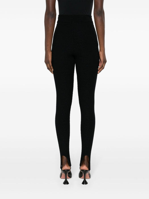 logo-embossed stirrup leggings WPS23-TR-170-01 BLACK CASABLANCA 
