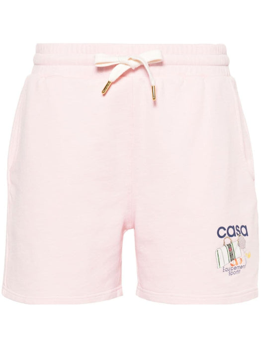 logo-print organic cotton shorts WPS24-JTR-037-03 EQUIPEMENT SPORTIF CASABLANCA 