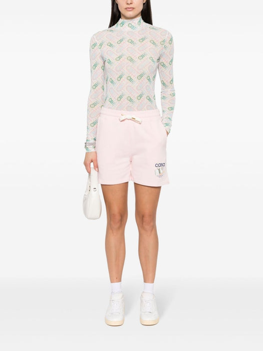 logo-print organic cotton shorts WPS24-JTR-037-03 EQUIPEMENT SPORTIF CASABLANCA 