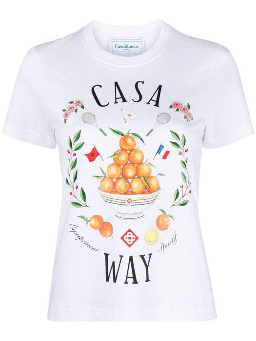 Casa Way organic cotton T-shirt WPS24-JTS-020-01 CASA WAY CASABLANCA 