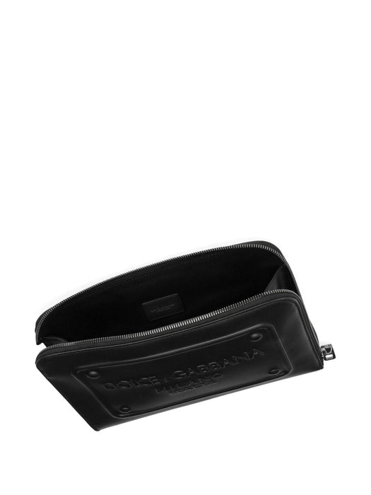 raised-logo leather clutch BM1751 AG21880999 DOLCE & GABBANA 