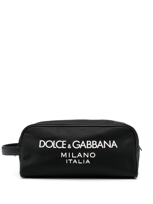 nero logo-print wash bag BT0989 AG1828B956 DOLCE & GABBANA 