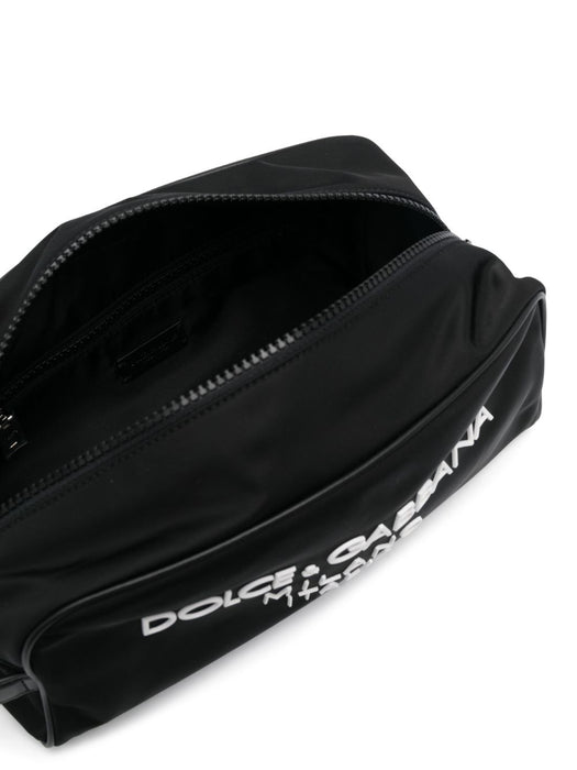 nero logo-print wash bag BT0989 AG1828B956 DOLCE & GABBANA 