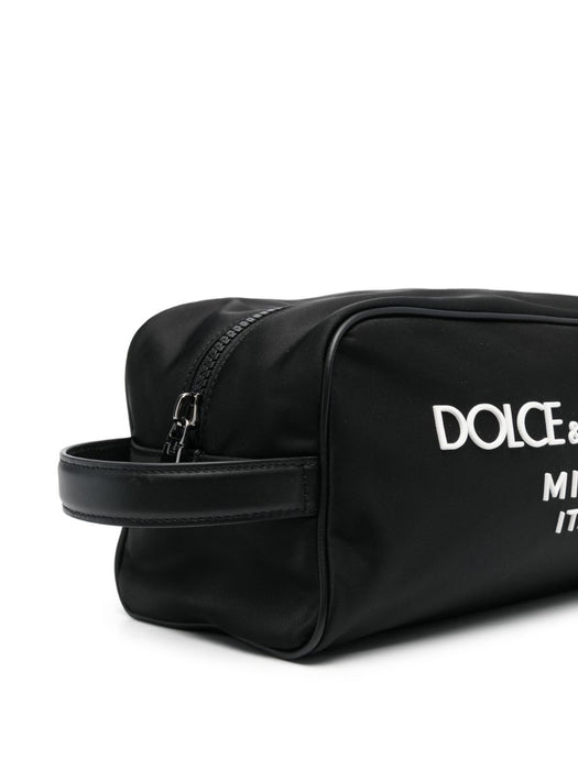 nero logo-print wash bag BT0989 AG1828B956 DOLCE & GABBANA 