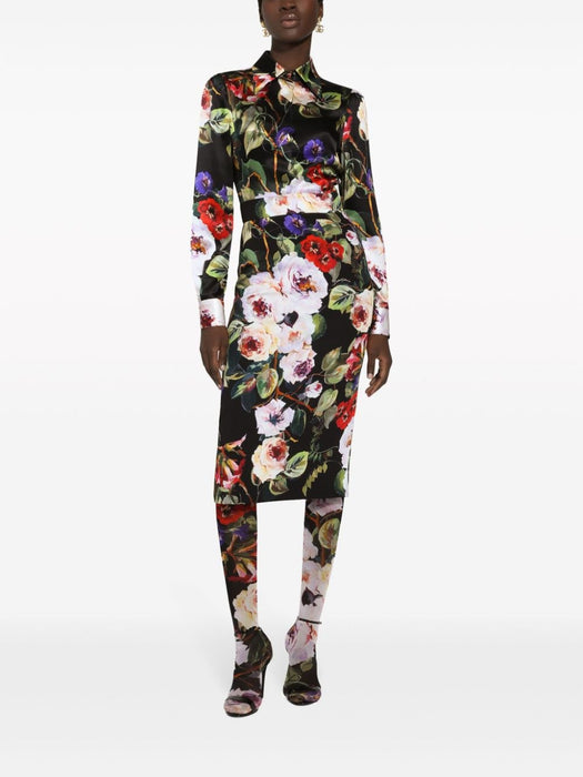 floral-print charmeuse pencil skirt F4CS8T FSA56HN4YA DOLCE & GABBANA 