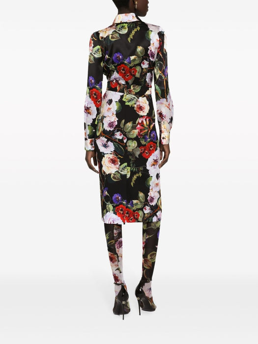 floral-print charmeuse pencil skirt F4CS8T FSA56HN4YA DOLCE & GABBANA 
