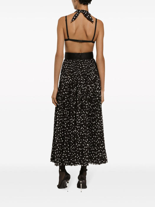 polka dot-print halterneck dress F6JFKT FSMQ7HNBDW DOLCE & GABBANA 