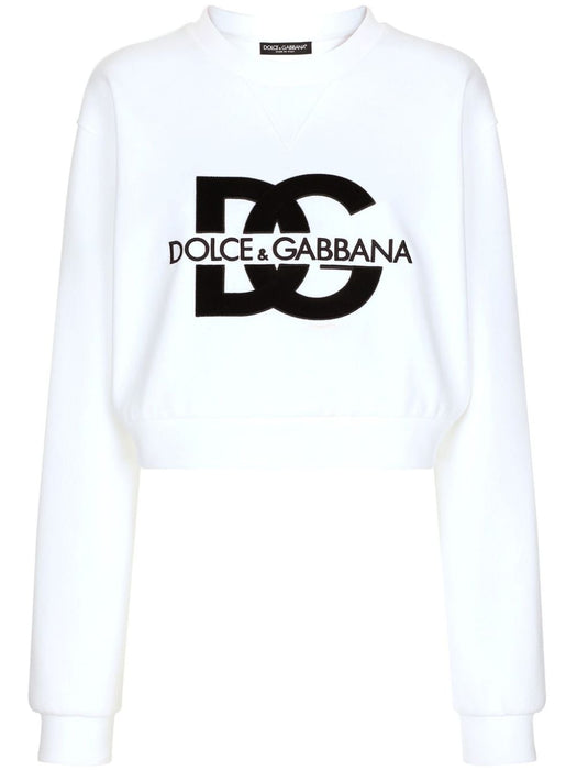 logo-print cotton-blend sweatshirt F9R55Z GDB7BW0800 DOLCE & GABBANA 